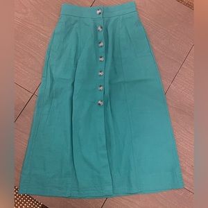 A New Day Linen Skirt